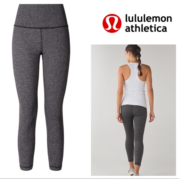 lululemon athletica Pants - [Lululemon] Athletica Gray Herringbone Leggings